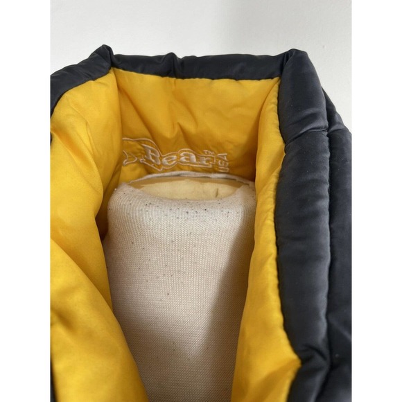 Vintage Bear USA Duck Down Reversible Puffer Vest Warm Winter Large Yellow Black - Picture 5 of 16